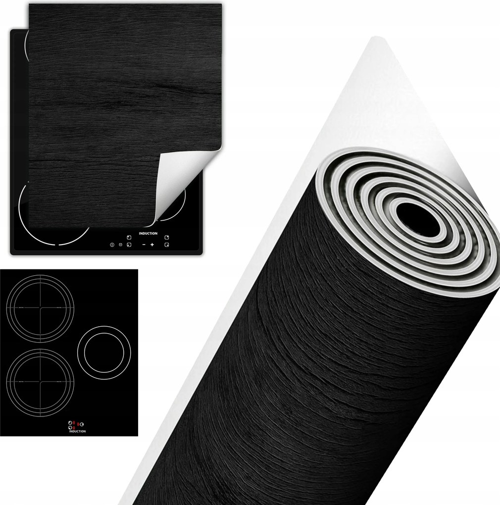 Tűzhelyvédő Szőnyeg Asztallap Dekoráció 45x52 fekete fa