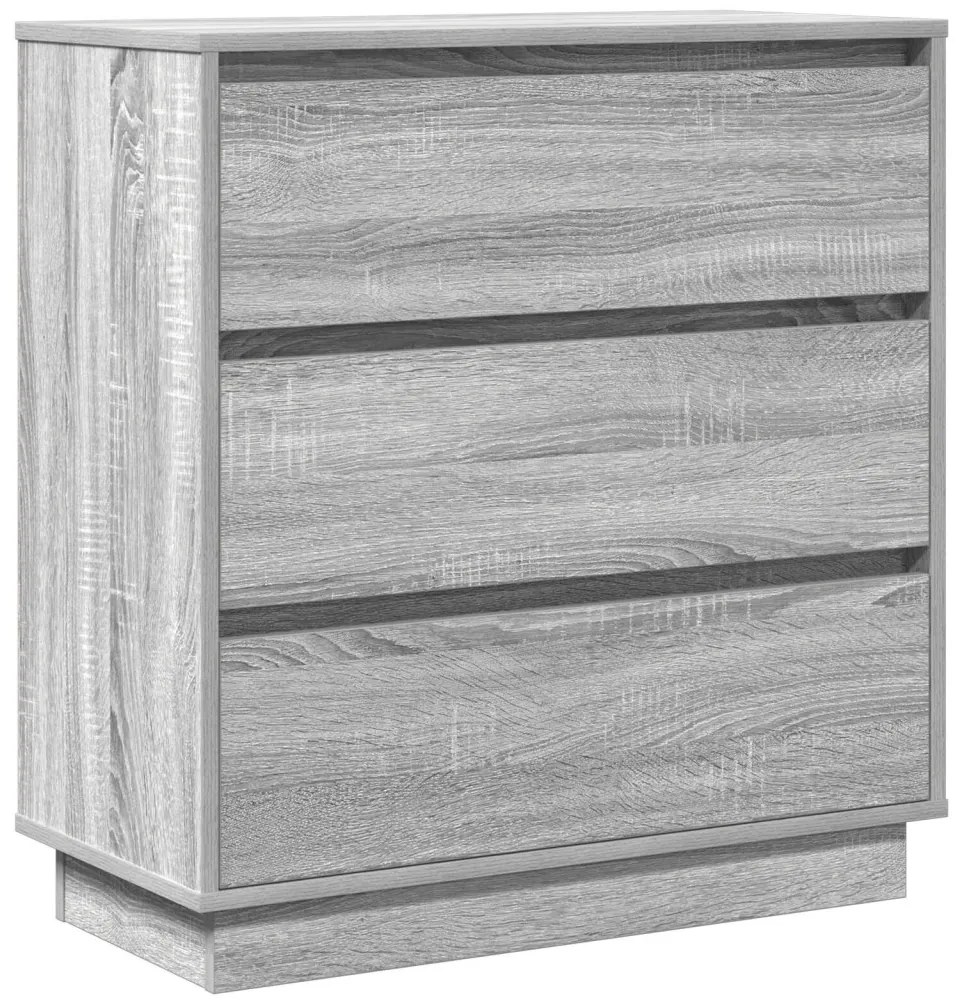 Éjjeli szekrény LED világítással Szürke Sonoma 71x34,5x75 cm MDF