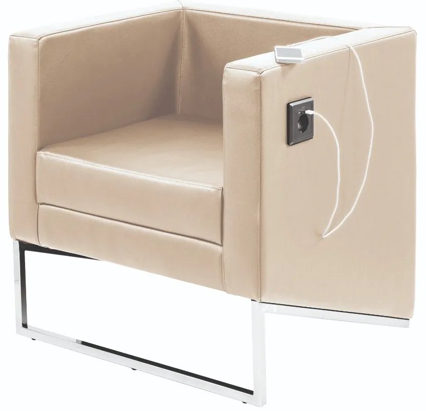 Ako fotel, krém / ezüst