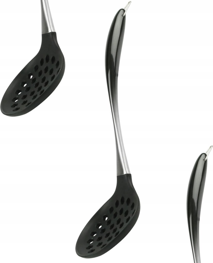 Szűrőkanál 33cm Konyhai Lapát Szilikon +rozsdamentes Acél Hableszedő Kanál