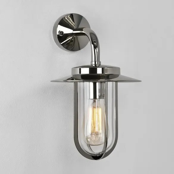 ASTRO LIGHTING 1096001 MONTPARNASSE Klasszikus Kültéri Fali Lámpa Nikkel, Átlátszó E27 IP44