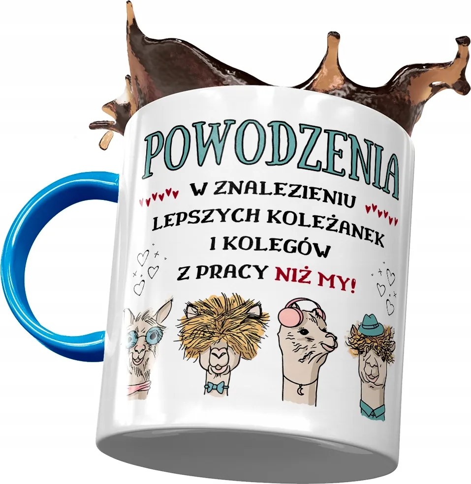 Kék Bögre Búcsú a Munkától Ajándék Nyomtatott Fotóval