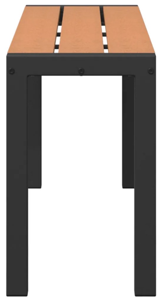 Kerti pad 100 cm Acél és WPC Barna és Fekete