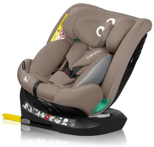 Lionelo - Forgatható autós gyerekülés alappal BASTIAAN ONE i-Size 40-150 cm bézs homok