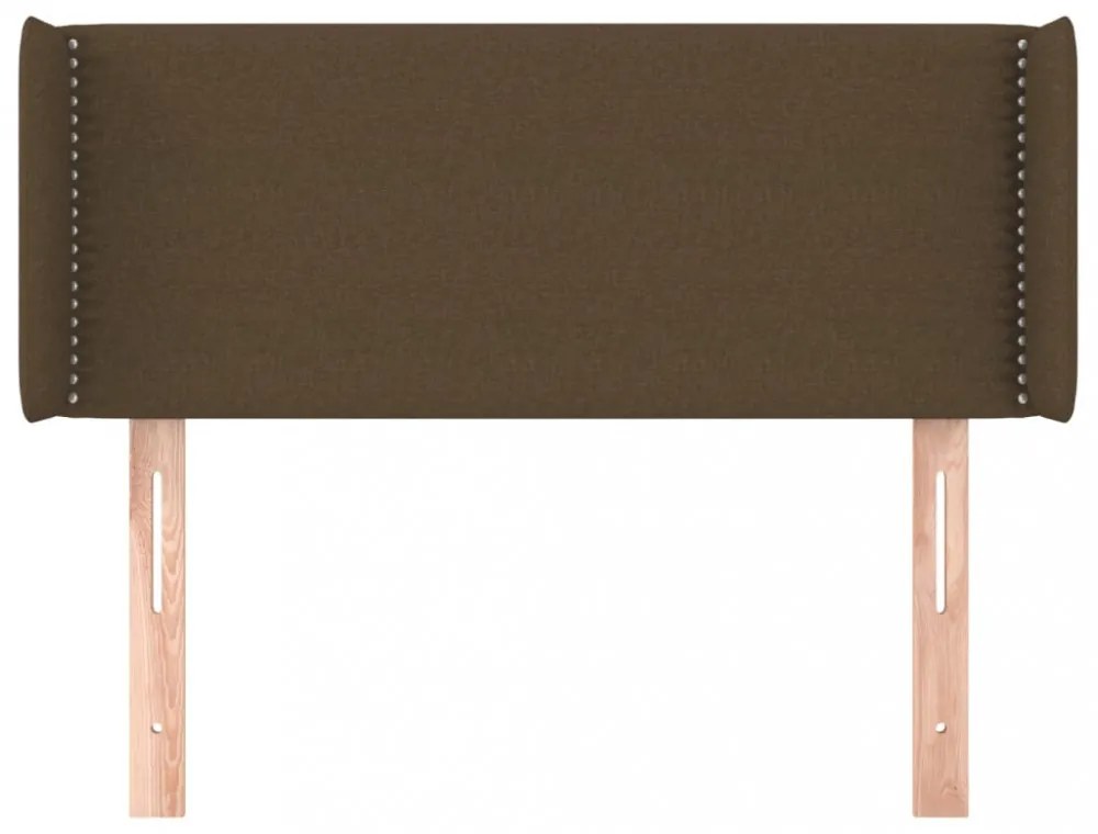 sötétbarna szövet fejtámla 93x16x78/88 cm