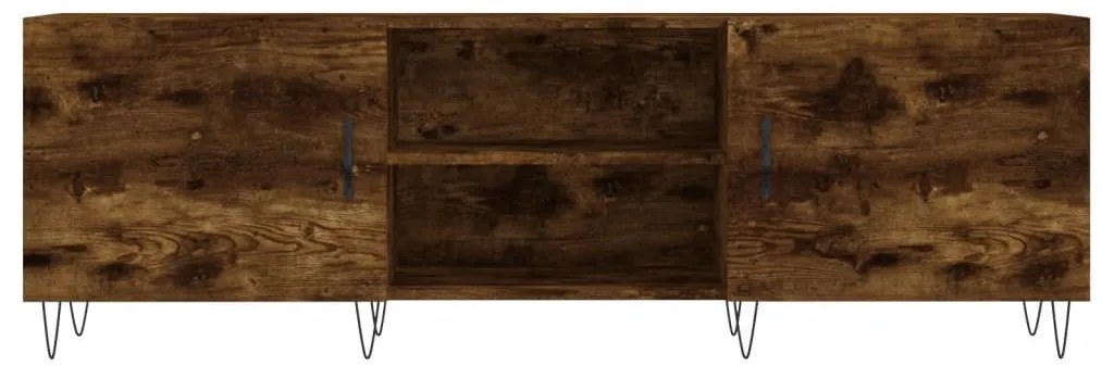 füstös tölgy színű szerelt fa TV-szekrény 150 x 30 x 44,5 cm