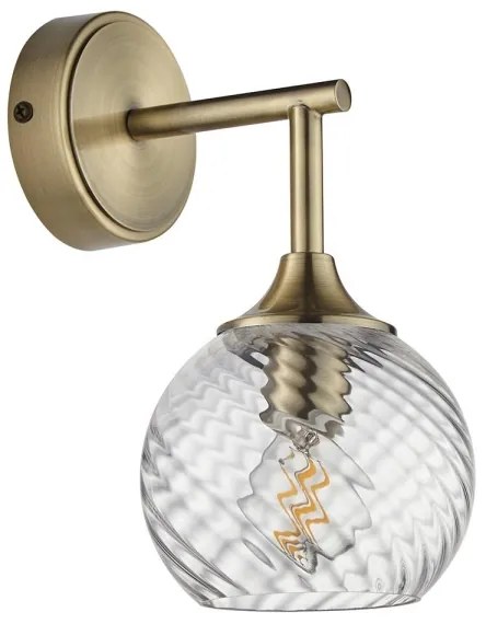 Endon 103173 - Fali lámpa ALLEGRA 1xE14/7W/230V réz/átlátszó