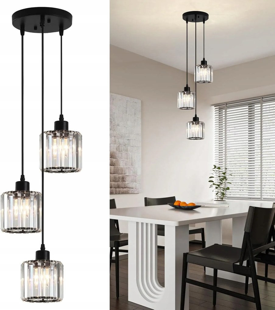 Ashuaqi függőlámpa három lámpaernyővel