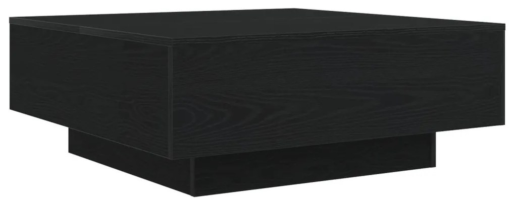 Dohányzóasztal LED világítással fekete tölgy 80x80x31 cm