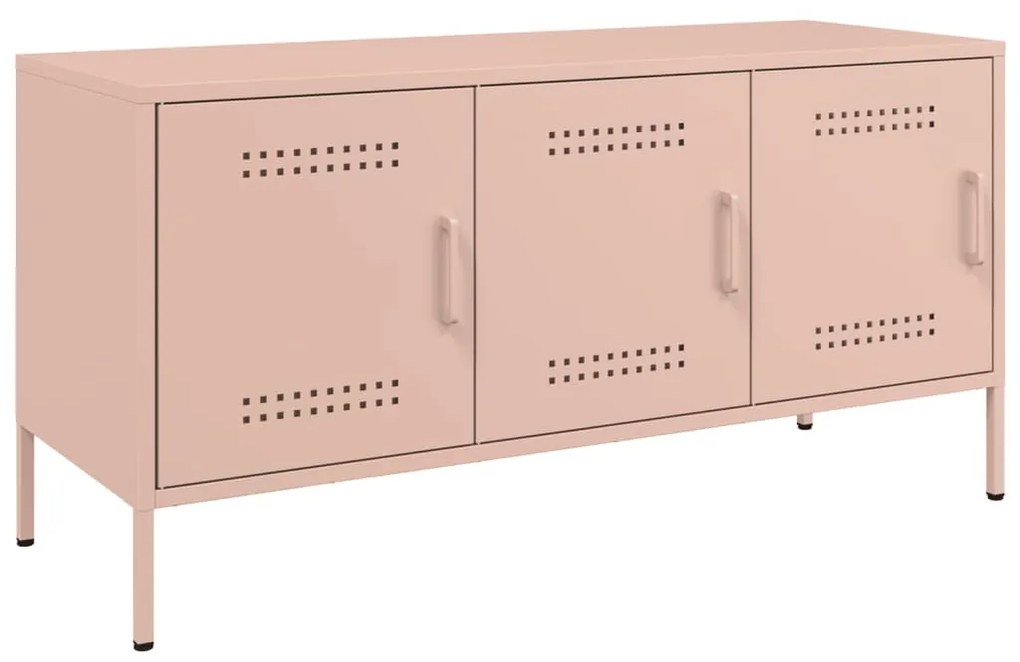 rózsaszín acél TV-szekrény 100,5 x 39 x 50,5 cm