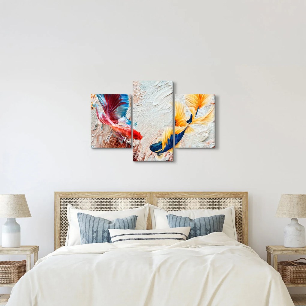Kép - harcoló hal (90x60 cm)