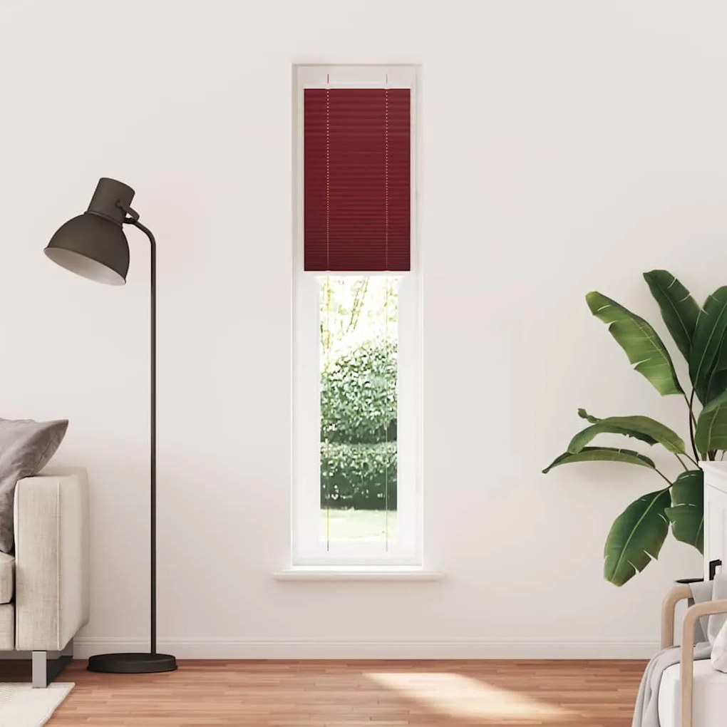 pliszírozott redőny Bordeaux piros 40x200 cm szövetszélesség