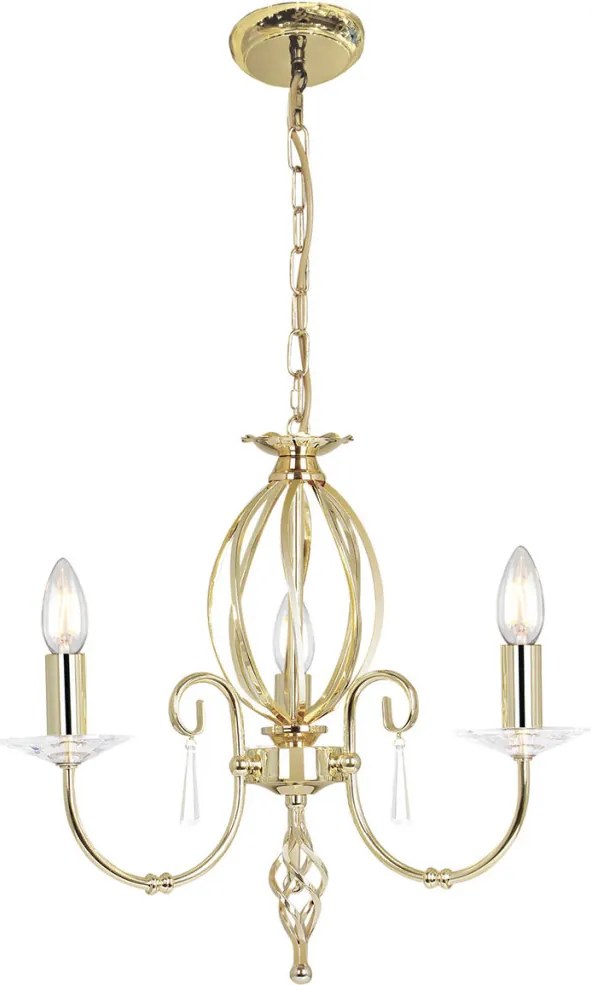 Elstead Lighting AEGEAN AG3-POL-BRASS Csillár 3x60W/E14