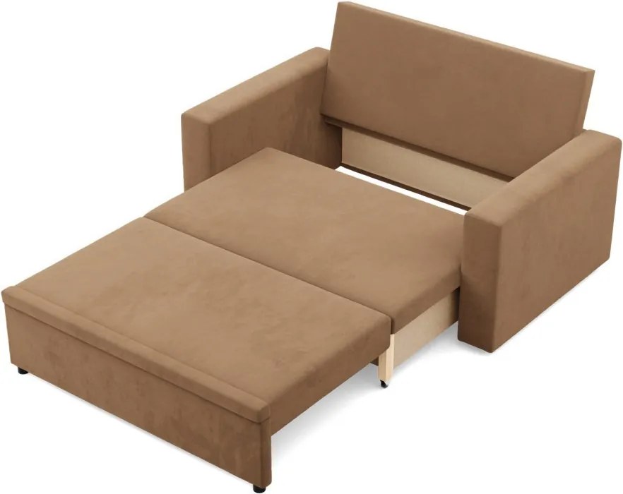 Zeus kanapé, szövet anyag, hab töltet, egyenes kartámasz, barna