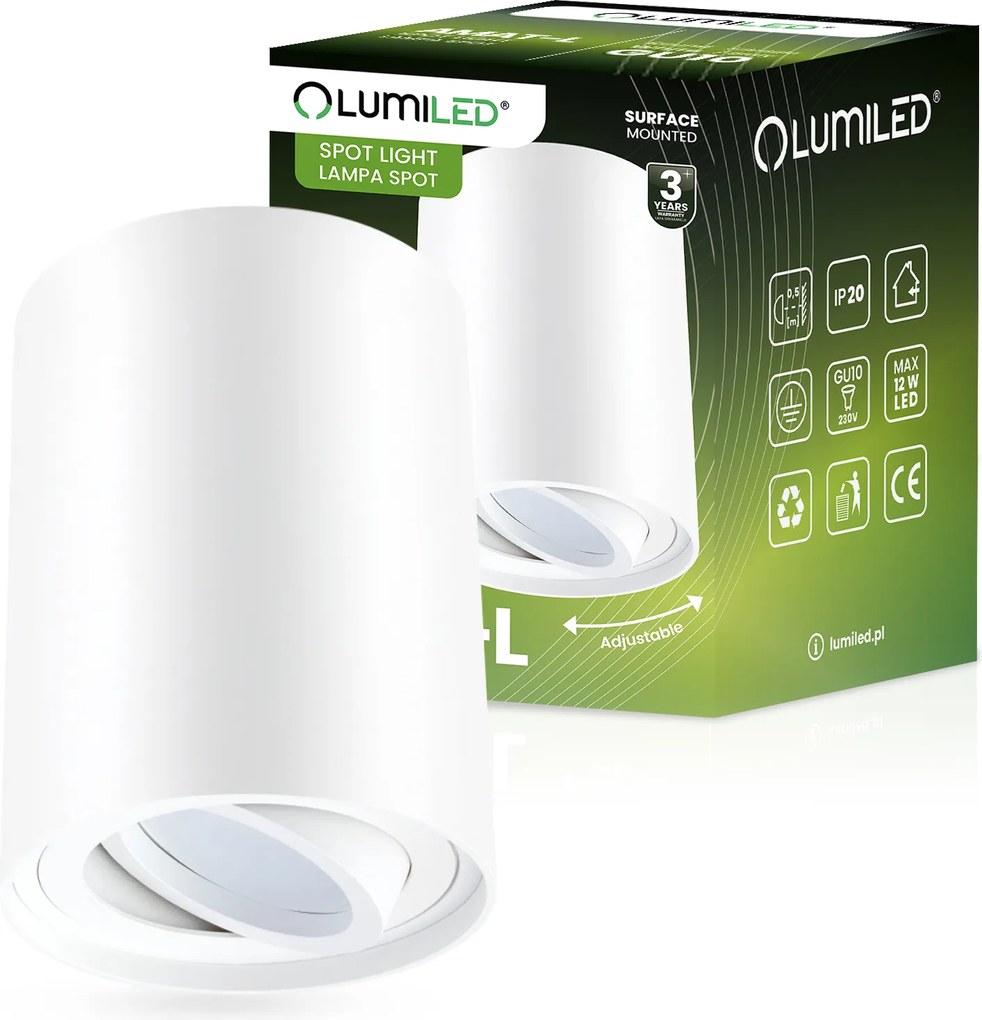 Halogén mennyezeti lámpatest Led cső GU10 mozgatható spot lámpa falra szerelhető fehér