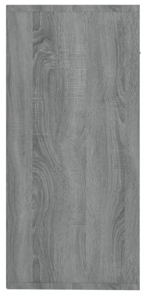 szürke sonoma színű szerelt fa tálalószekrény 88 x 30 x 65 cm