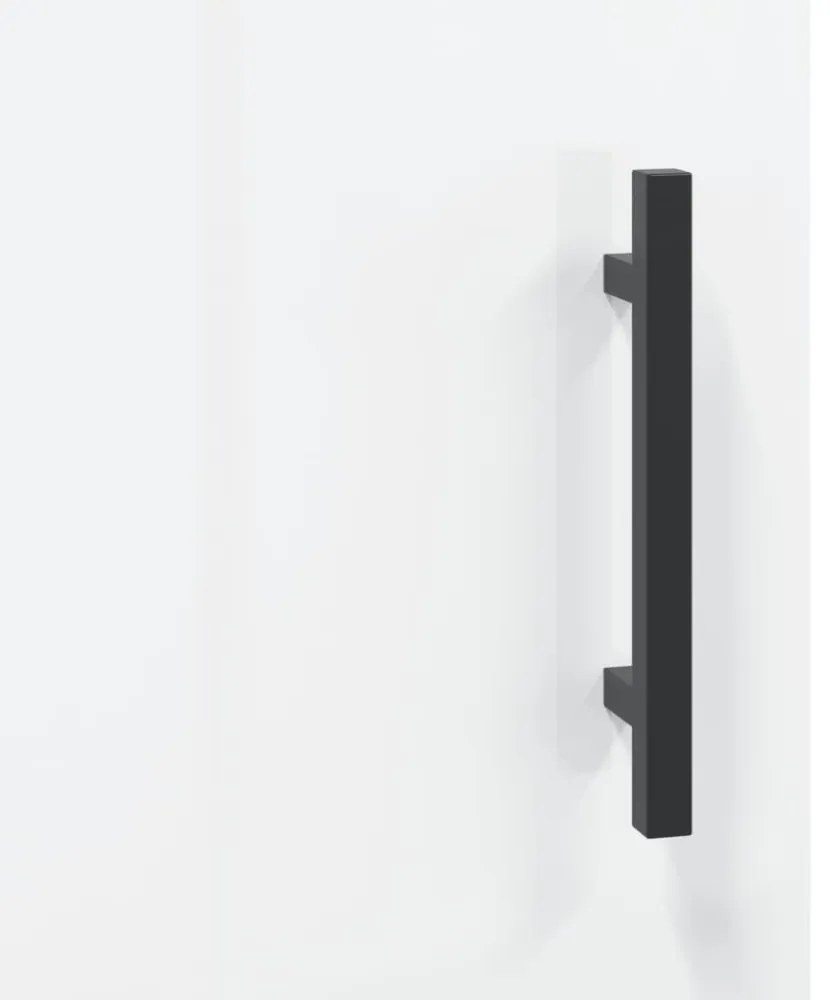 fehér magasfényű szerelt fa TV-szekrény 150x30x50 cm