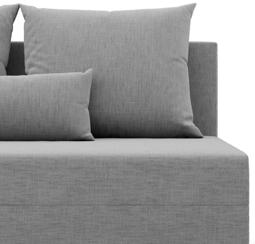 Nobu sarokkanapé, fonott, univerzális oldal, világosszürke