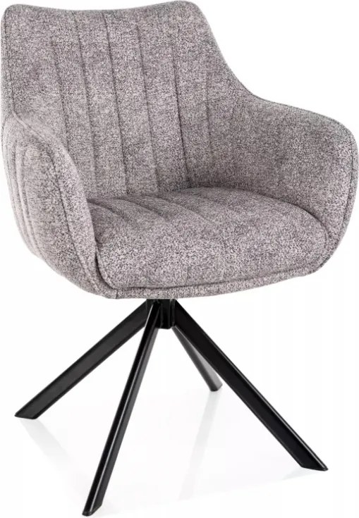 Azalia Leo étkezőszék világosszürke forgatható üléssel