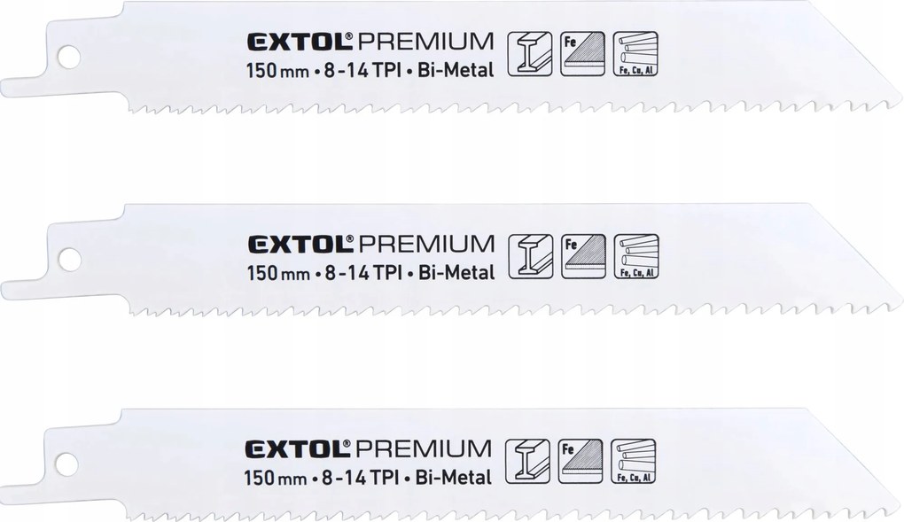 Róka Szablyafűrészlap Fémhez 150 mm 14TPI 3 db