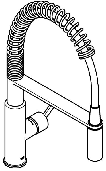 GROHE 30361000 - Konyhai csaptelep GET 455 mm, fényes króm