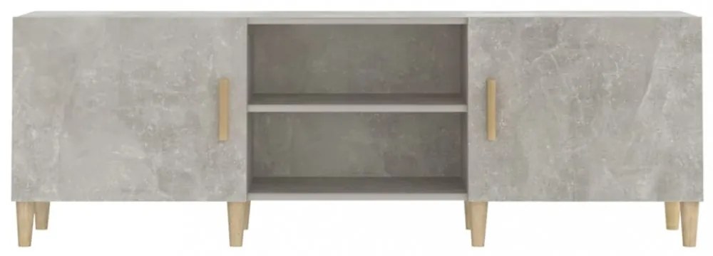 betonszürke szerelt fa TV-szekrény 150 x 30 x 50 cm
