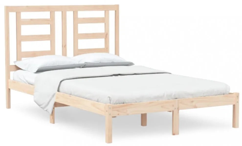 vidaXL tömör fenyőfa ágykeret ágy matrac nélkül 120 x 200 cm