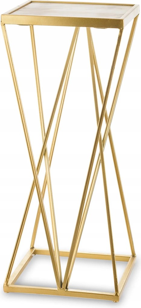 Márvány utánzat virágágyás állvány asztal arany