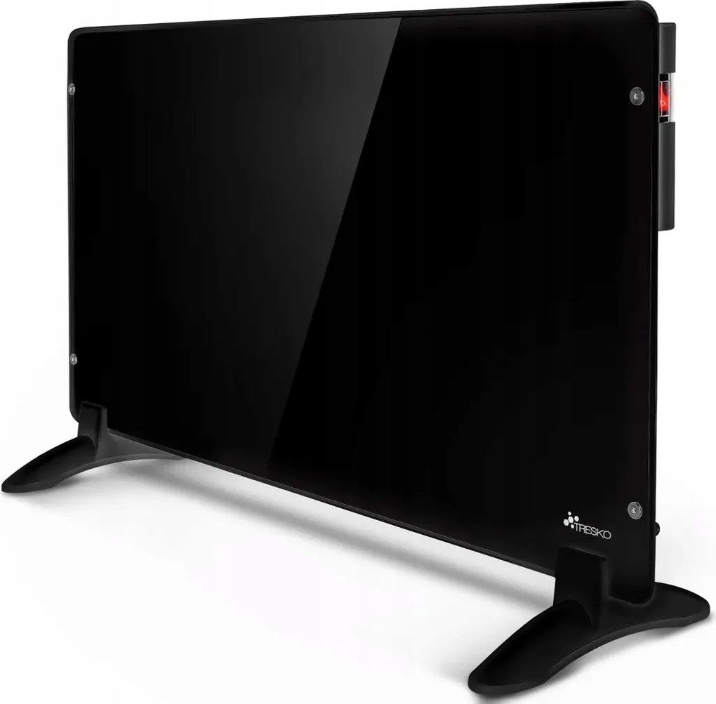 Elektromos konvektor radiátor üveg fali konvektor 600 W fekete