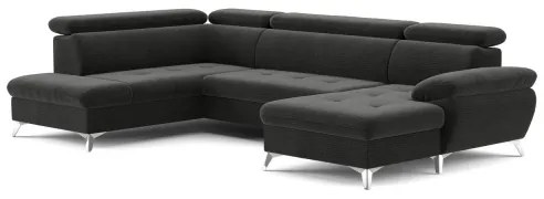 CATANIA balos sarok ülőgarnitúra, tárolóval, balos, grafit