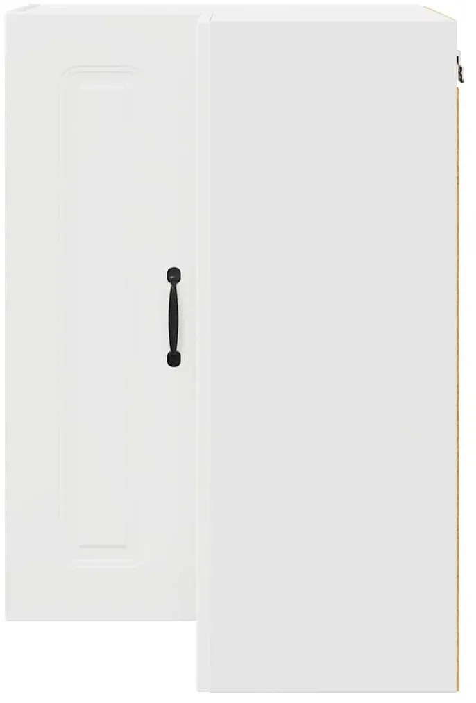 Fali konyhaszekrény polcokkal Fehér 57 x 57 x 80 cm Faanyag