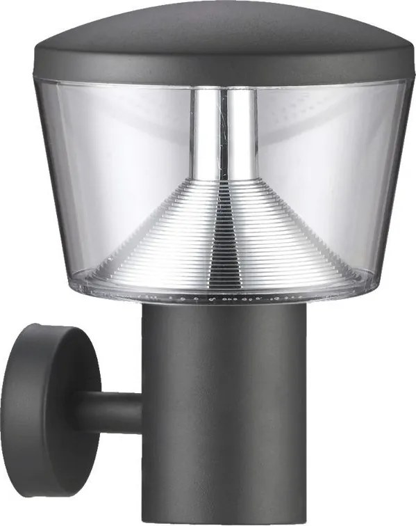 PREZENT 66004 DUBLIN Modern Kültéri Fali Lámpa Átlátszó, Szürke LED IP44
