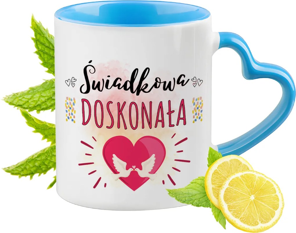 Tanúnak Kék Bögre Szív Alakú Füllel Ajándék