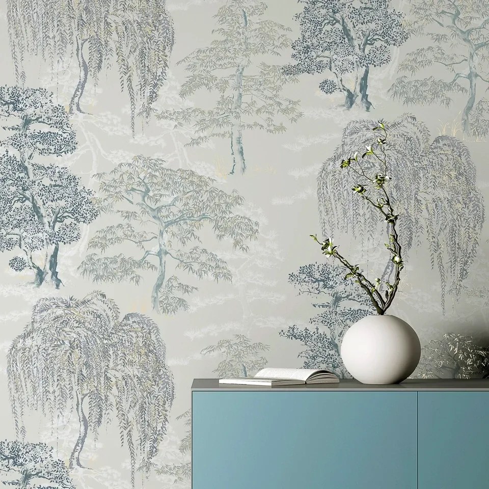 Arthouse Signature 1 Oriental Garden kék fa mintás papír tapéta – 909809