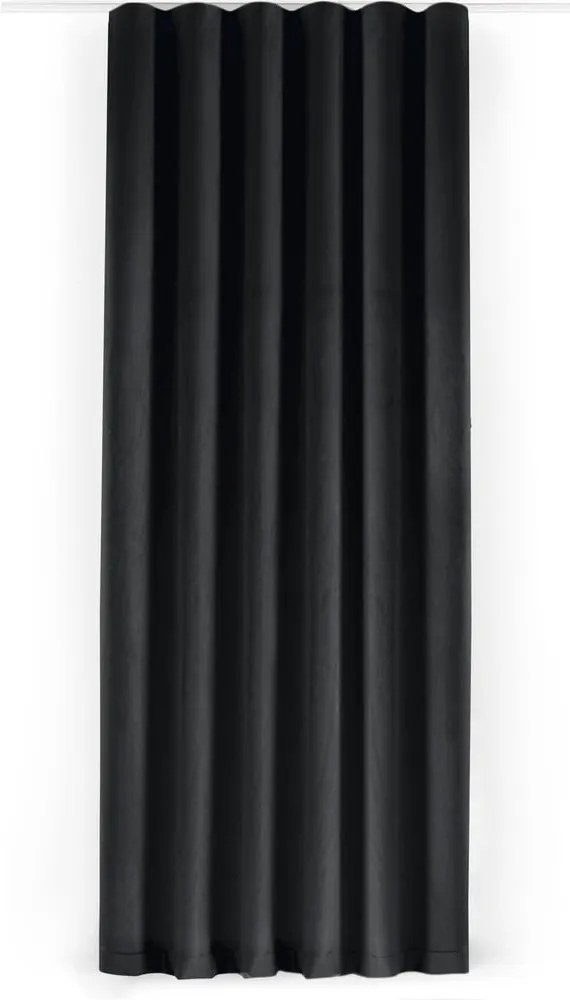 Fekete bársony dimout (részleges sötétítő) függöny 530x250 cm Velto – Filumi