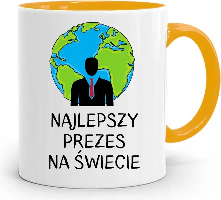 Elnök-vezérigazgatónak Sárga Ajándék Bögre fényképes nyomtatással