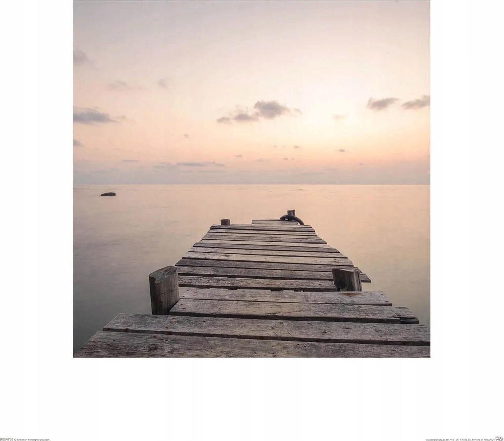 Poszter táj móló a tengerparton nyugat 40x40 cm