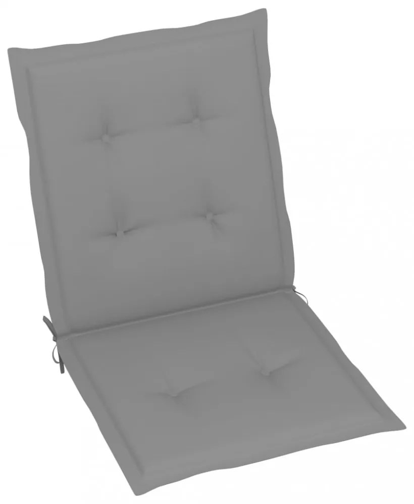 6 db szürke oxford szövet háttámlás székpárna