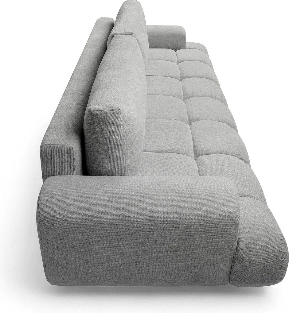 Lutario kanapé ágyneműfunkcióval - szürke Venice 2023 vízlepergető szövet