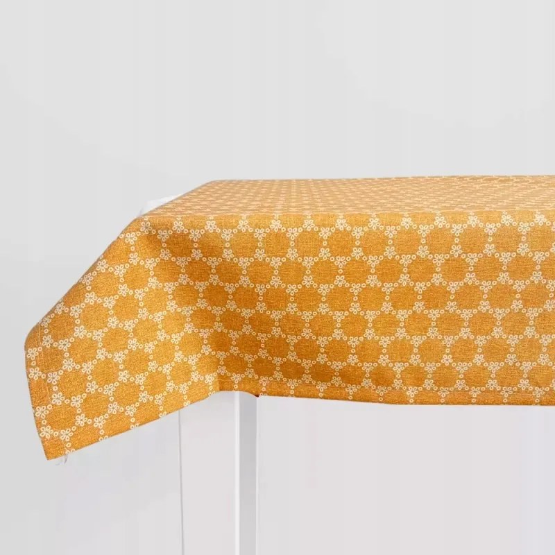 Gyönyörű abrosz narancssárga mintás szövet nappaliba 130x170cm Letícia