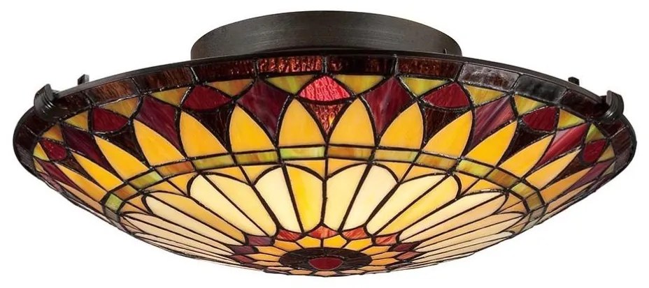 Elstead QZ-WEST-END-F - Tiffany WEST mennyezeti lámpatest 2xE27/75W/230V