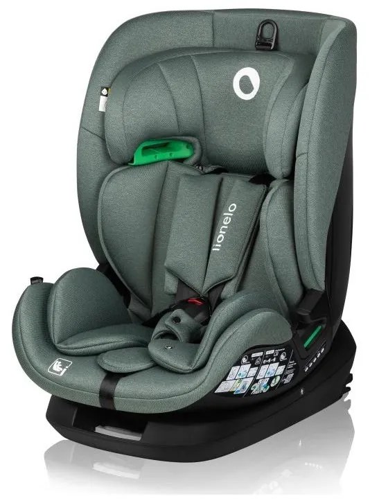 Lionelo - Forgatható autósülés alappal LAVENDER i-Size 76-150 cm pisztáciazöld