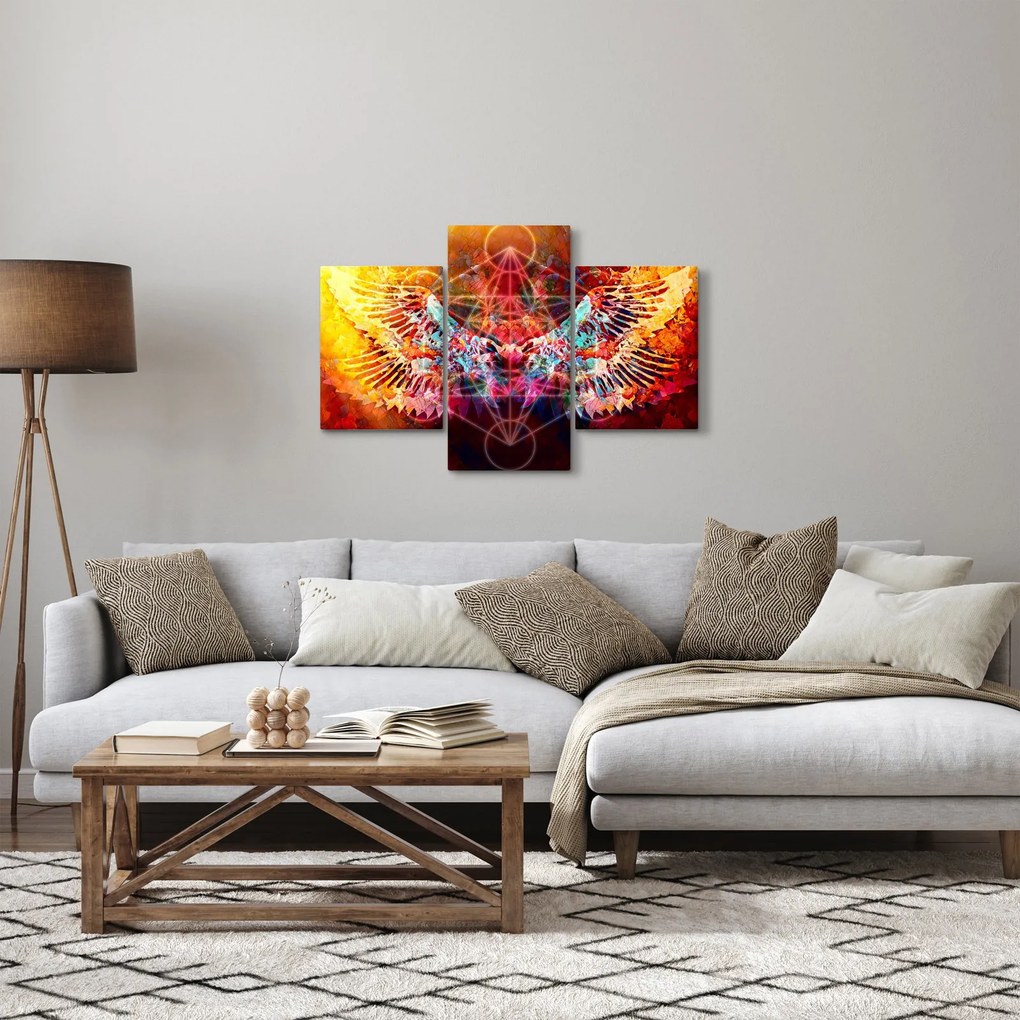 Kép - Merkaba szárnyakkal, absztrakció (90x60 cm)