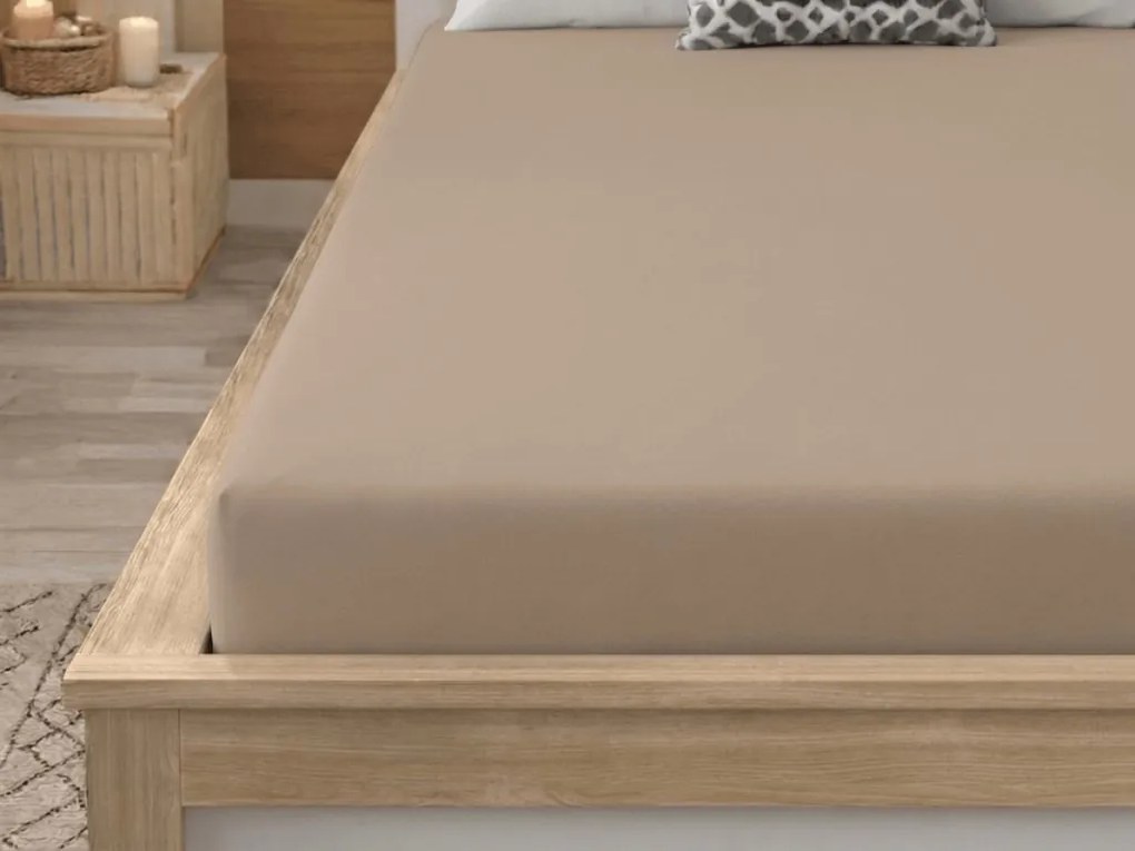 Mikroszálas lepedő MICROVELLE bézs 90x200 cm