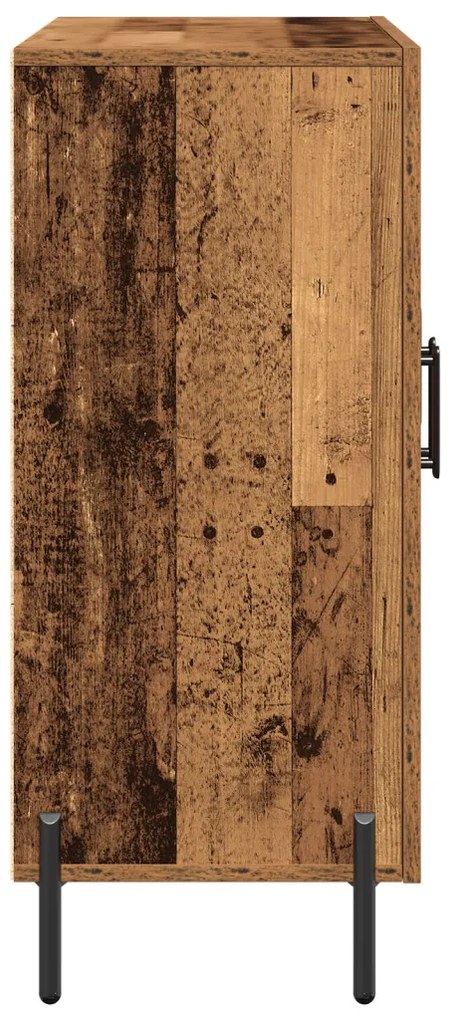 Régi Fa Oldalszekrény 90x34x80 cm Műanyag