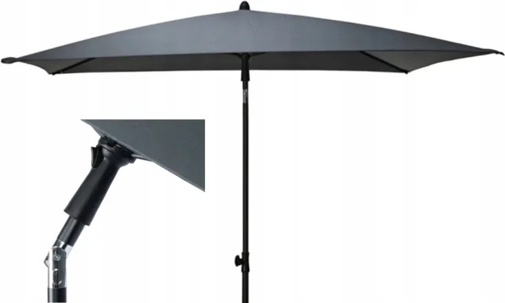 Téglalap alakú kerti napernyő 125x200cm Állítható stabil Upf 30 védelemmel