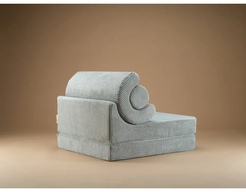 Mentazöld kordbársony gyerek fotel Flipster – Wigiwama