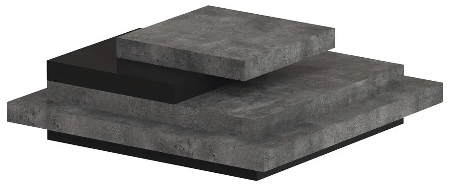 Szürke dohányzóasztal beton dekorral 110x110 cm Slate - TemaHome