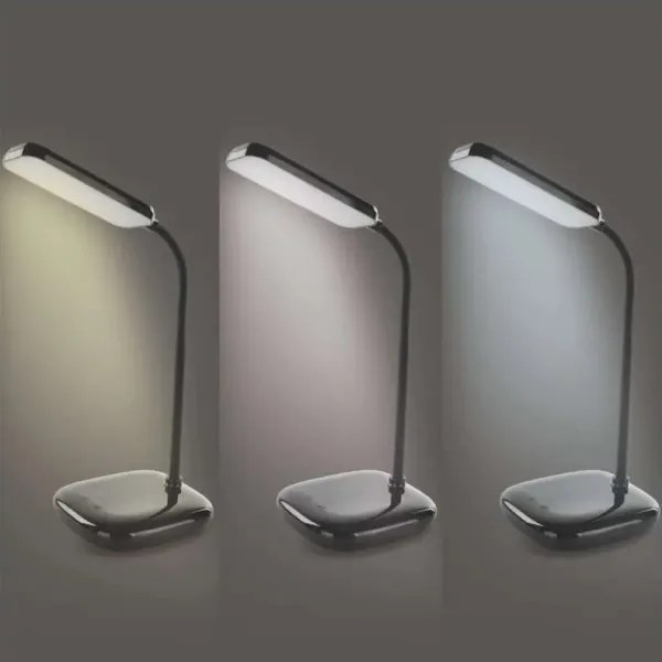 LED Dimmelhető flexibilis asztali lámpa LED/12W/230V 3000K/4000K/6500K fekete