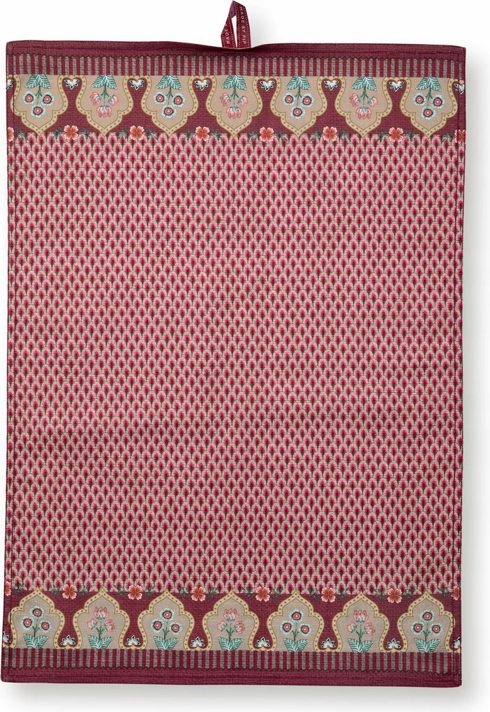 Konyhai törölköző Flower Festival Scallop Dark Pink PiP Studio